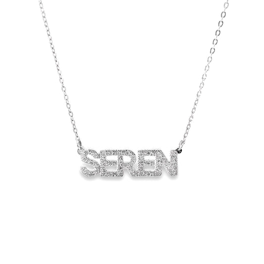 Pave Nameplate Necklace