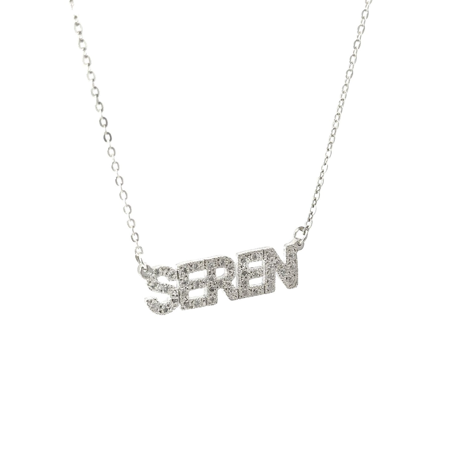 Pave Nameplate Necklace